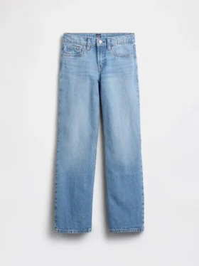 Kinder-Jeans mit niedriger Leibhöhe und geradem Schnitt