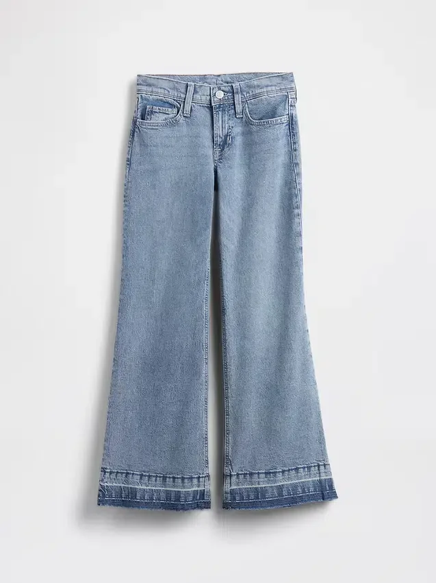 Kinder-Jeans mit niedriger Leibhöhe und lockerem Flare-Schnitt