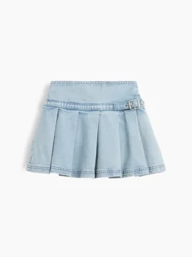 Kinder-Jeans-Plissee-Minirock