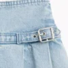 Kinder-Jeans-Plissee-Minirock