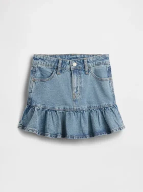 Kinder-Jeans-Röcke mit Rüschen