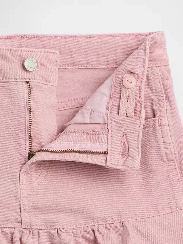Kinder-Jeans-Röcke mit Rüschen