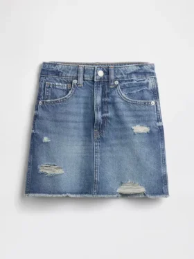 Kinder-Jeans-Rock mit hoher Taille