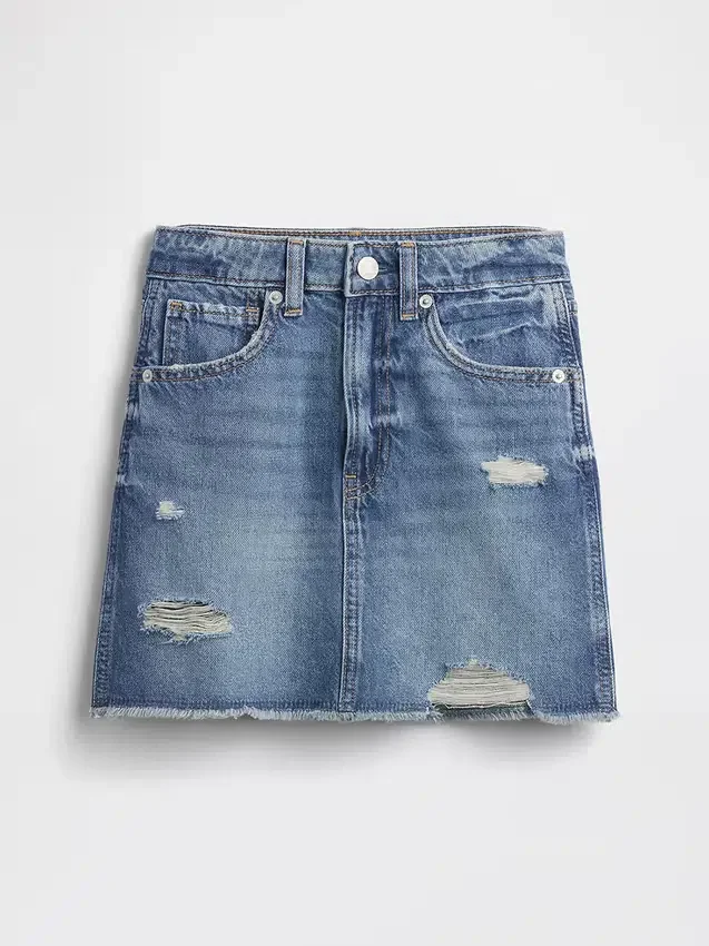 Kinder-Jeans-Rock mit hoher Taille