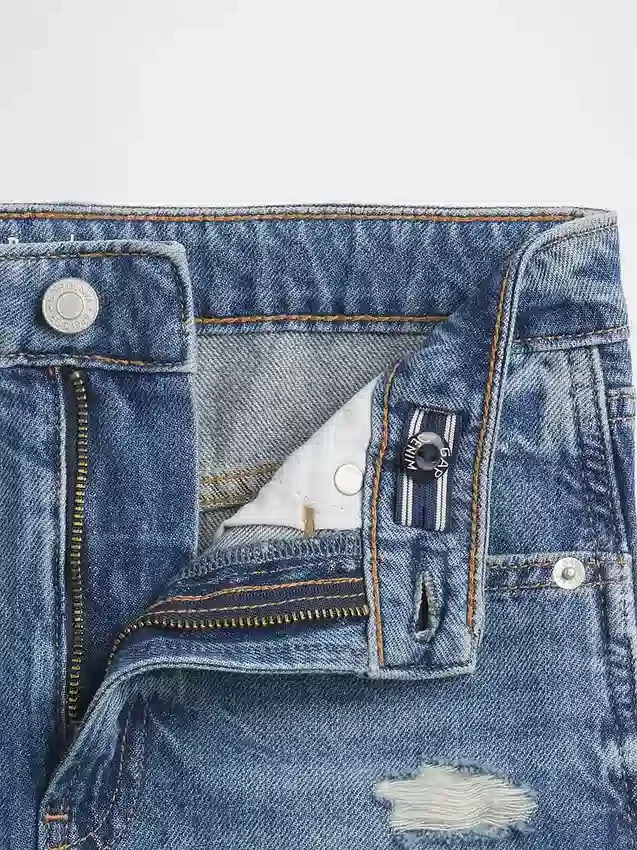 Kinder-Jeans-Rock mit hoher Taille