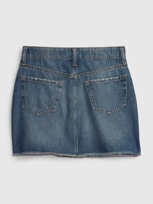 Kinder-Jeans-Rock mit hoher Taille