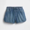 Kinder-Jeans-Shorts „Easy Dolphin“ mit hoher Leibhöhe