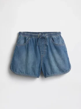 Kinder-Jeans-Shorts „Easy Dolphin“ mit hoher Leibhöhe