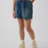 Kinder-Jeans-Shorts „Easy Dolphin“ mit hoher Leibhöhe