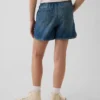 Kinder-Jeans-Shorts „Easy Dolphin“ mit hoher Leibhöhe