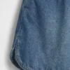 Kinder-Jeans-Shorts „Easy Dolphin“ mit hoher Leibhöhe