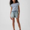 Kinder-Jeans-Shorts mit hoher Leibhöhe