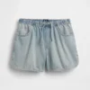 Kinder-Jeans-Shorts mit hoher Leibhöhe