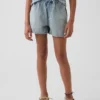 Kinder-Jeans-Shorts mit hoher Leibhöhe