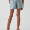 Kinder-Jeans-Shorts mit hoher Leibhöhe