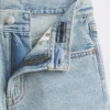Kinder-Jeans-Shorts mit mittlerer Leibhöhe und verlängertem Schnitt