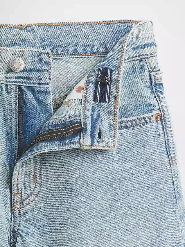 Kinder-Jeans-Shorts mit mittlerer Leibhöhe und verlängertem Schnitt