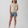 Kinder-Jeans-Shorts mit niedriger Leibhöhe