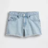 Kinder-Jeans-Shorts mit niedriger Leibhöhe