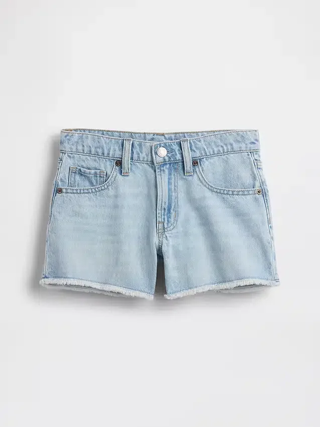 Kinder-Jeans-Shorts mit niedriger Leibhöhe