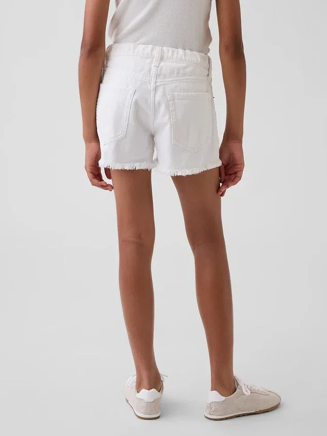 Kinder-Jeans-Shorts mit niedriger Leibhöhe