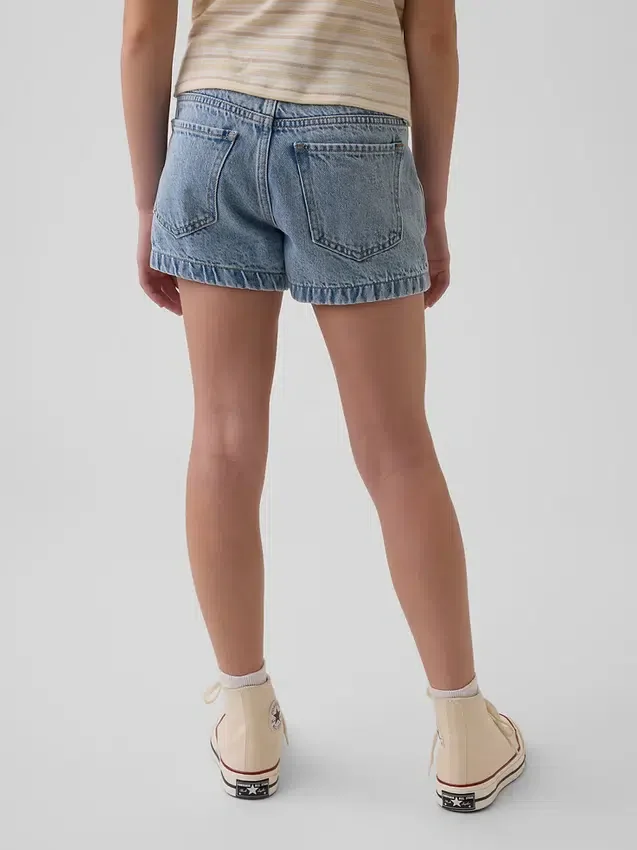 Kinder-Jeans-Shorts mit niedriger Leibhöhe
