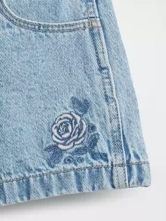 Kinder-Jeans-Shorts mit niedriger Leibhöhe