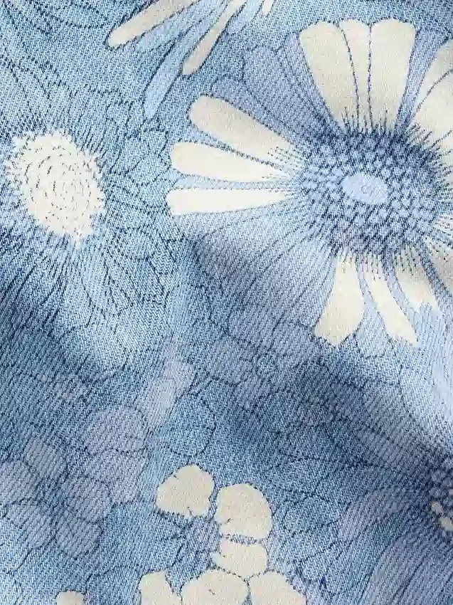 Kinder-Jeans-Shorts mit niedriger Leibhöhe und Blumenmuster