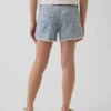 Kinder-Jeans-Shorts mit niedriger Leibhöhe und geradem Bein in Streifenoptik