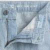 Kinder-Jeans-Shorts mit niedriger Leibhöhe und geradem Bein in Streifenoptik