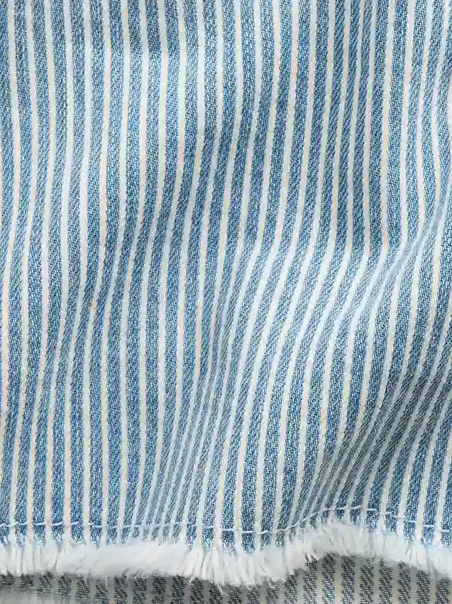 Kinder-Jeans-Shorts mit niedriger Leibhöhe und geradem Bein in Streifenoptik