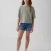 Kinder-Jeans-Shorts mit niedriger Leibhöhe und ultraweichem Stride-Denim