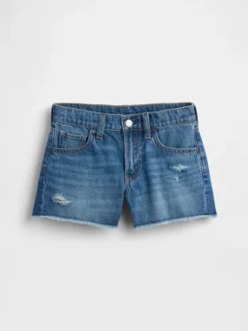 Kinder-Jeans-Shorts mit niedriger Leibhöhe und ultraweichem Stride-Denim