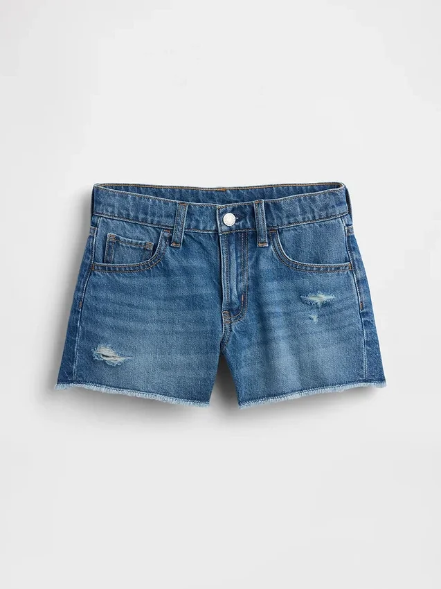 Kinder-Jeans-Shorts mit niedriger Leibhöhe und ultraweichem Stride-Denim