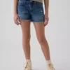 Kinder-Jeans-Shorts mit niedriger Leibhöhe und ultraweichem Stride-Denim