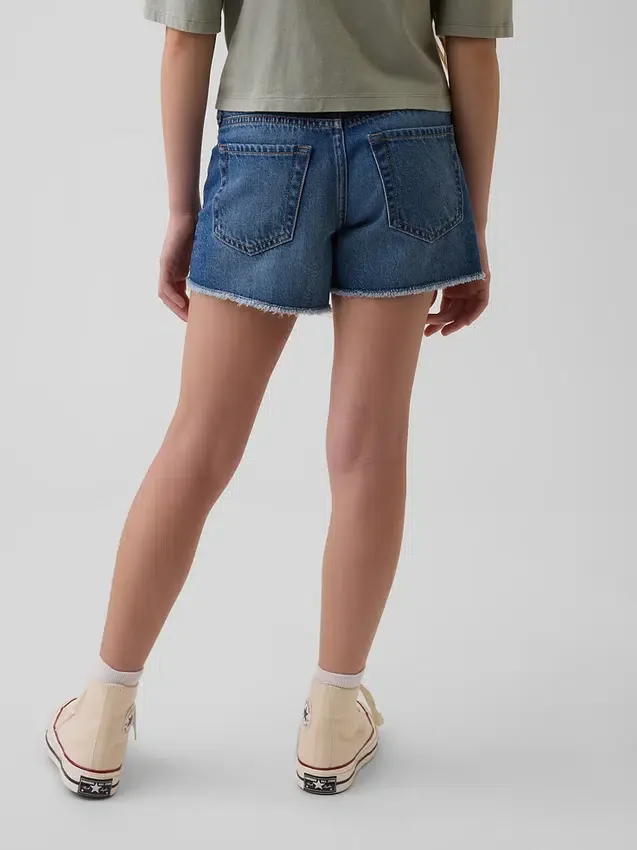 Kinder-Jeans-Shorts mit niedriger Leibhöhe und ultraweichem Stride-Denim
