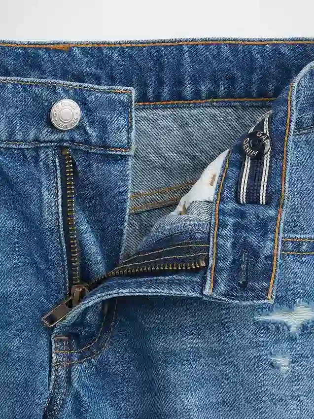 Kinder-Jeans-Shorts mit niedriger Leibhöhe und ultraweichem Stride-Denim