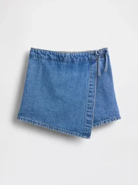Kinder-Jeans-Wickelrock