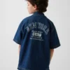 Kinder-Jeanshemd im Relaxed-Stil mit New-York-Logo