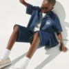 Kinder-Jeanshemd im Relaxed-Stil mit New-York-Logo