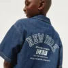 Kinder-Jeanshemd im Relaxed-Stil mit New-York-Logo