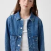 Kinder-Jeansjacke mit aufgesetzten Taschen