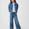 Kinder-Jeansjacke mit aufgesetzten Taschen