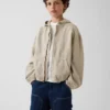 Kinder-Jeansjacke mit Kapuze in lockerer Passform