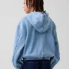 Kinder-Jeansjacke mit Kapuze in lockerer Passform