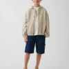 Kinder-Jeansjacke mit Kapuze in lockerer Passform