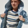 Kinder-Jeansjacke mit Kapuze in lockerer Passform