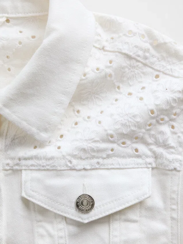 Kinder-Jeansjacke mit Ösen