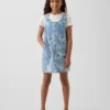Kinder-Jeansrock mit Blumenmuster