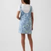 Kinder-Jeansrock mit Blumenmuster